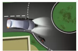 Ohne statisches Abbiegelicht