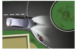 Mit statischem Abbiegelicht