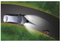 mit adaptivem Kurvenlicht